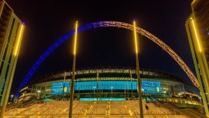 Chief executive says FA to review lighting Wembley arch as act of tribute