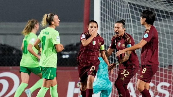 Free-shooting Lyon make flying start but Wolfsburg lose to Roma in Women&#039;s Champions League