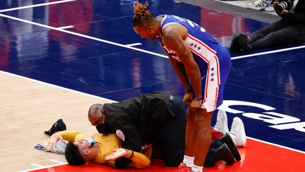 NBA playoffs 2021: More fan misbehaviour as man runs onto court in Washington