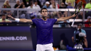 Alcaraz stuns Tsitsipas again while Kyrgios boils over in Miami Masters loss to Sinner