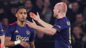 Feyenoord v Ajax match suspended for 30 minutes after Klaassen struck by object