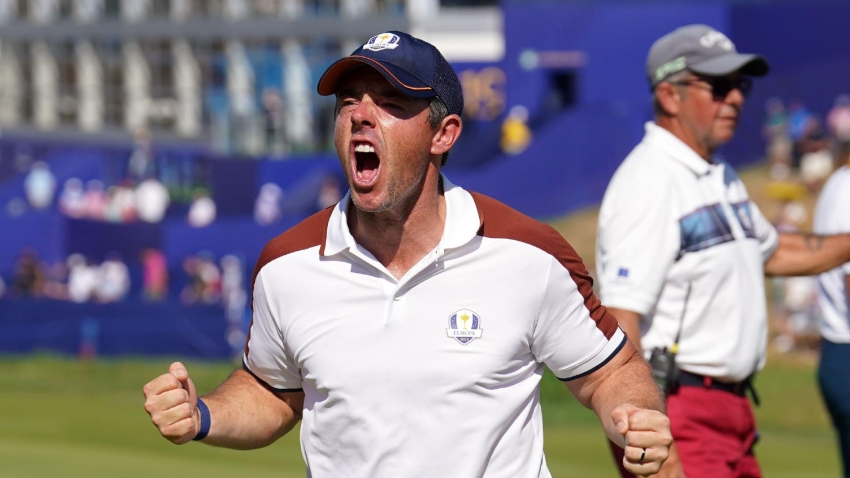 Ryder Cup day two: Europe on course to regain trophy as emotions run high in Rome