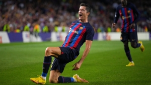 Lewandowski makes Champions League history with Barcelona hat-trick