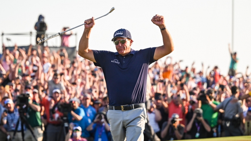 US PGA Championship: Tiger Woods congratulates history-making Mickelson