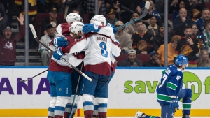 NHL: Avalanche rally from 3 down, beat Canucks in OT for 5th straight win