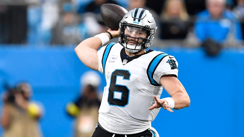 Panthers quarterback Baker Mayfield leaves stadium in walking boot, dealing with ankle injury