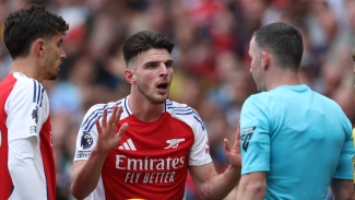 Arsenal 1-1 Brighton: Joao Pedro pegs back Arteta&#039;s side after Rice red card