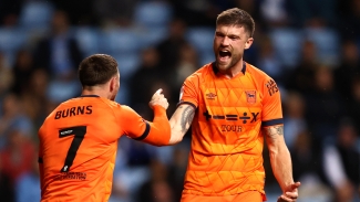 Coventry City 1-2 Ipswich Town: Burgess puts Tractor Boys on brink of promotion