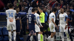Marseille 0-0 Paris Saint-Germain: Hakimi sent off as leaders held in Le Classique