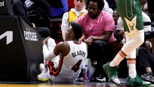 Heat sweating on Oladipo scan results after knee injury sours Game 3 win