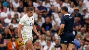 Owen Farrell sent off as England secure scrappy late win over Wales