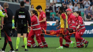 Evan Ndicka ‘in good spirits’ in hospital after collapsing during Roma match
