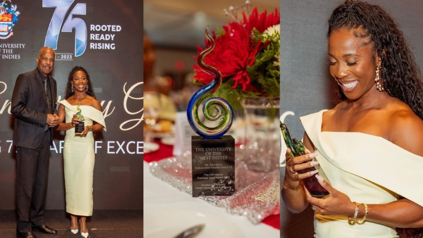 Shelly-Ann Fraser-Pryce honoured to receive prestigious Alumni Exemplar Sports Award at UWI's 75th Anniversary Celebration