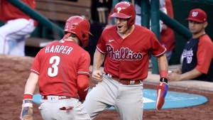 Phillies and Braves close gap in NL East, Giants strike late