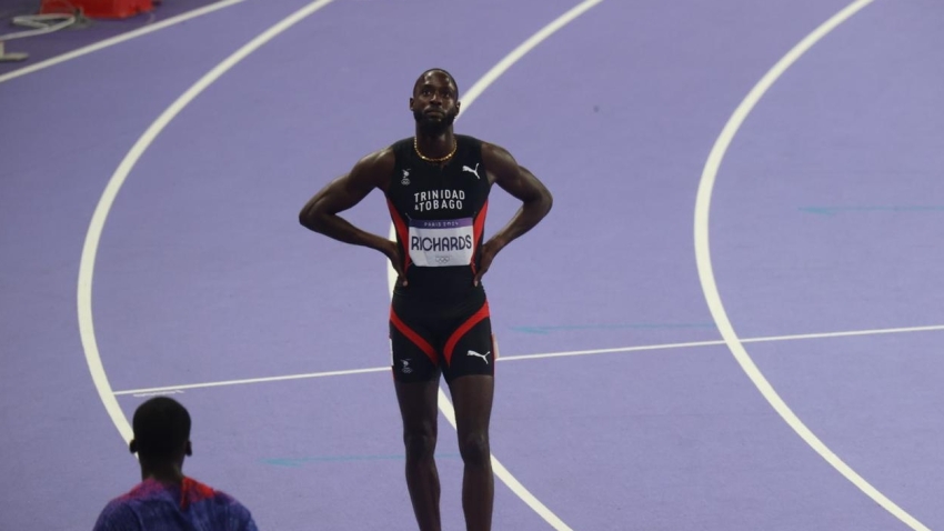 T&T's Richards sets national record 43.78 but narrowly misses medal in Men’s 400m final; USA’s Hall becomes fourth-fastest man in history to claim first Olympic title