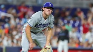 MLB: Rookie Pepiot flirts with perfection as Dodgers rout Marlins on Thursday