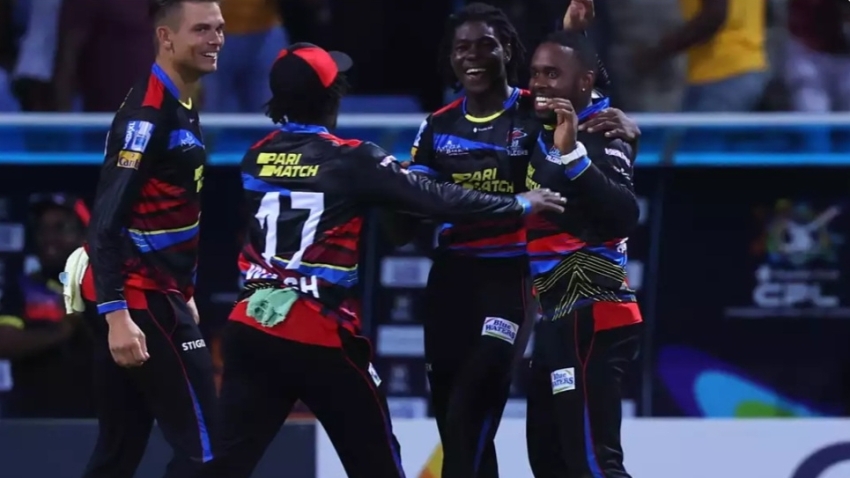 Allen's heroics propels Falcons to first CPL points with six-run win over Trinbago Knight Riders