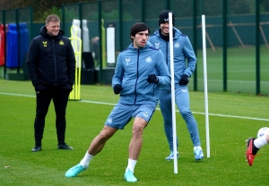 Sandro Tonali trains with Newcastle team amid betting investigation in Italy