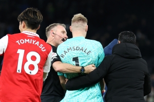 Tottenham &#039;appalled&#039; by fan attack on Arsenal&#039;s Ramsdale