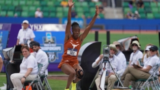 Ackelia Smith won the long jump, triple jump double at the NCAA Division I Outdoor Championships.