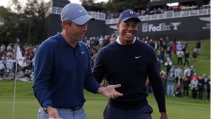 Tiger roars back with three birdies in a row to close opening round of the Genesis Invitational