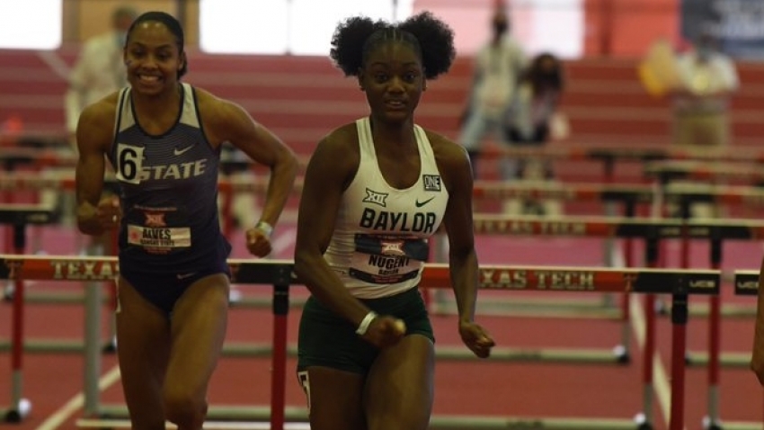 Nugent takes women&#039;s 60mh silver at Big 12 Indoor Champs