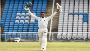 Alick Athanaze scored his 13th First Class half century.