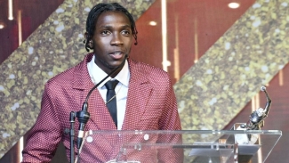 Watson delivering his acceptance speech at the RJR Foundation Awards at the Jamaica Pegasus on Friday night.