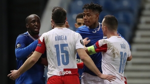 Rangers' Glen Kamara is booed then sent off during defeat to Sparta Prague, Europa League