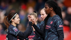 Shaw scores her 16th goal of the season as Manchester City move back level with WSL leaders Chelsea by thrashing Brighton