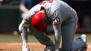 Shohei Ohtani scratched from start after HBP against Mariners