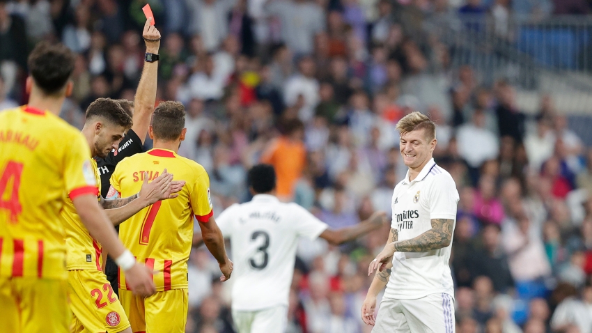 After 15 years and 634 games, Toni Kroos sees red for first time in his top-flight club career