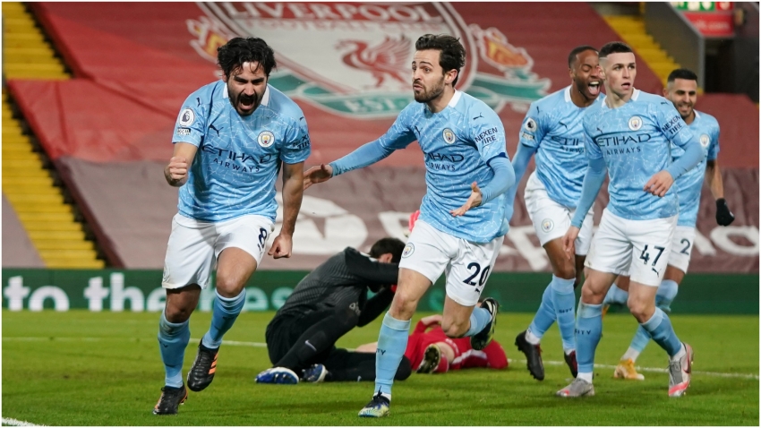 Liverpool 1-4 Manchester City: Guardiola finally gets Anfield win as champions collapse