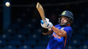 Dhawan&#039;s India cling on to sink West Indies in tense ODI series opener