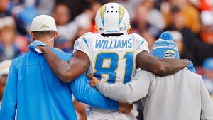 Williams listed as questionable with back concern for Chargers&#039; Wild Card game with Jags