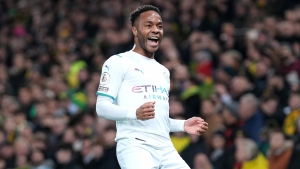 Norwich City 0-4 Manchester City: Sterling treble sends champions 12 points clear