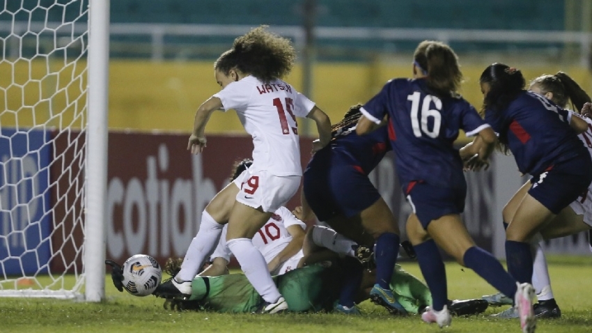 Canada blank the Dominican Republic 10-0 go top of Group F, Haiti get by Cuba 2-0