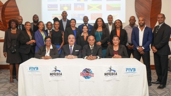 JaVa president Jacqueline Cowan (seated left), share a photo opportunity with other members of the board.