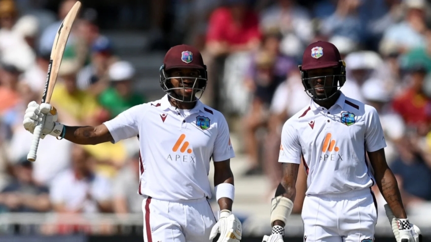 Hodge hits maiden Test hundred, Athanaze makes 82 to lead West Indies fightback on day two