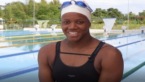 Trinidadian Olympian swimmer Cherelle Thompson encourages athletes to seize the moment