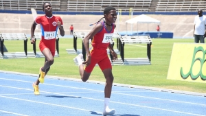 11-year-old Daniel Glaves of Red Hills Road Primary equalled the 300m record of 41.81 set in 2011 by Christopher Taylor. Mercado Williams of Naggo Head Primary was second in 42.62.