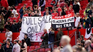 Man Utd fans stage protest against Glazers before and during Aston Villa match