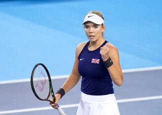 Katie Boulter rescues Great Britain after attack of nerves hinders Jodie Burrage
