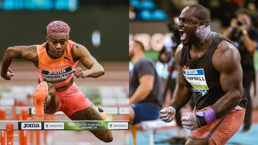 Ahead of World Indoors, Bahamas&#039; Charlton, Jamaica&#039;s Campbell score impressive victories at World Athletics Indoor Tour Gold meeting in Madrid