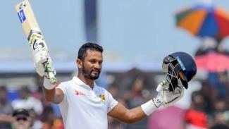 Dimuth Karunaratne scores unbeaten 132 as Sri Lanka close first day against West Indies on 267-3