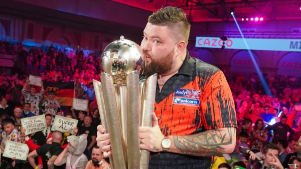 Price wins maiden PDC World Darts Championship title and tops rankings