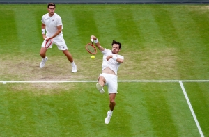 Neal Skupski provides rare British men’s doubles success at Wimbledon