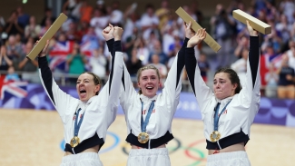 Team GB break world record three times to snatch women&#039;s team sprint gold