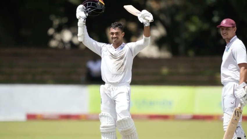 Chanderpaul scores maiden Test double century, Brathwaite gets 182 to put Windies in command over Zimbabwe