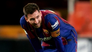 Messi scores free-kick landmark goal and edges ahead of Ronaldo as Barca cope without Koeman